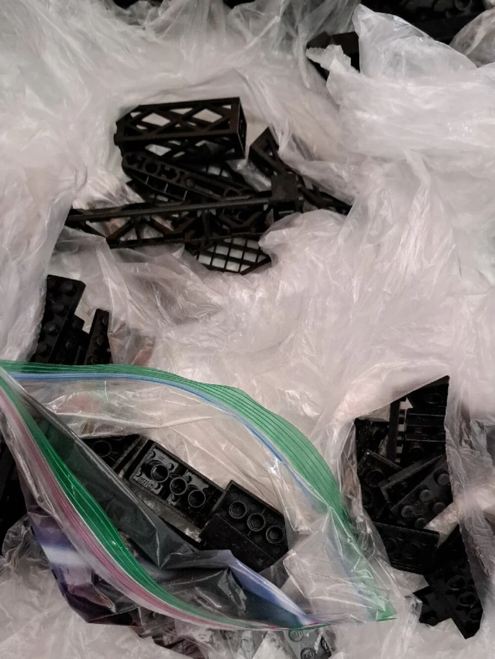 Lego Black Assorted Building Bricks and Vehicle Pieces